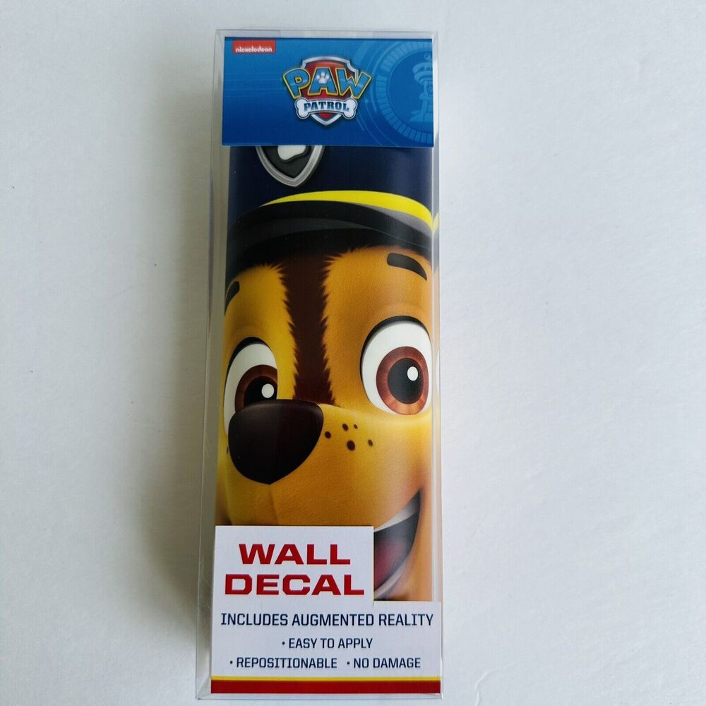 NICKELODEON PAW PATROL Wall Decal Chase 12x14" FREE APP Augmented Reality NWT